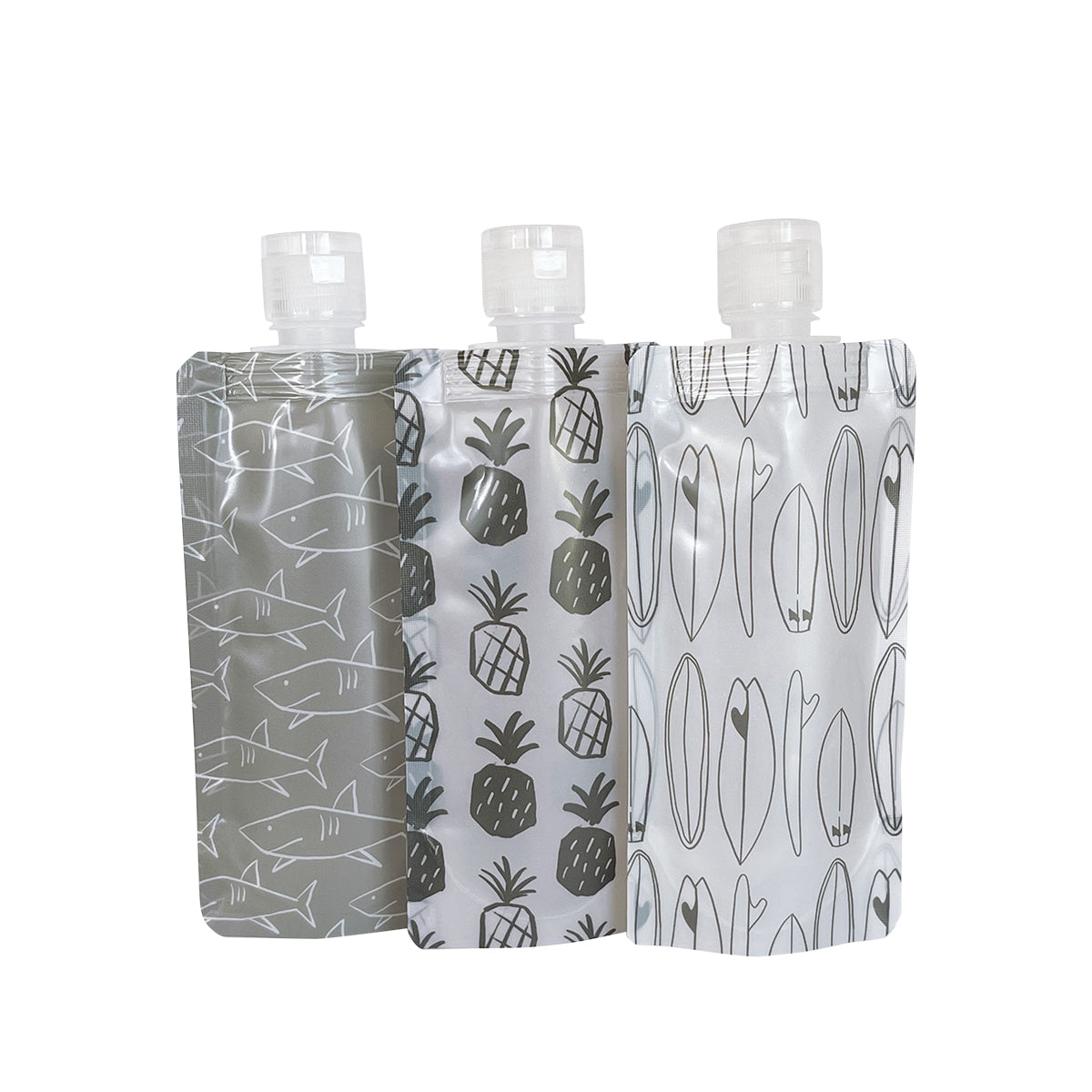 5 Reusable Squeeze Bag Twistshake bottles 220 ml