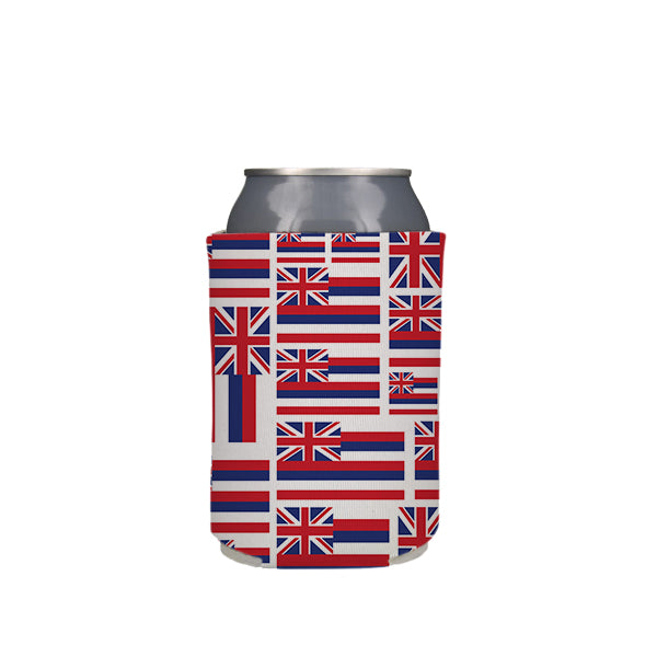 Beer and Soda Koozies Foam Cooler With Hawaii Flag and Kanaka Flag for Cans  and Bottles 