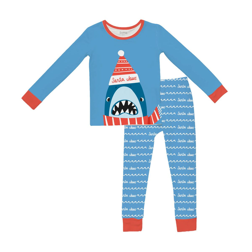 Santa shark online pajamas